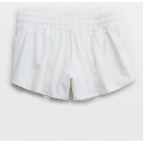 OFFLINE By Aerie 2" Hot Stuff Shorts Low Rise White 2 in 1 Size XXL Pockets - Picture 2 of 11